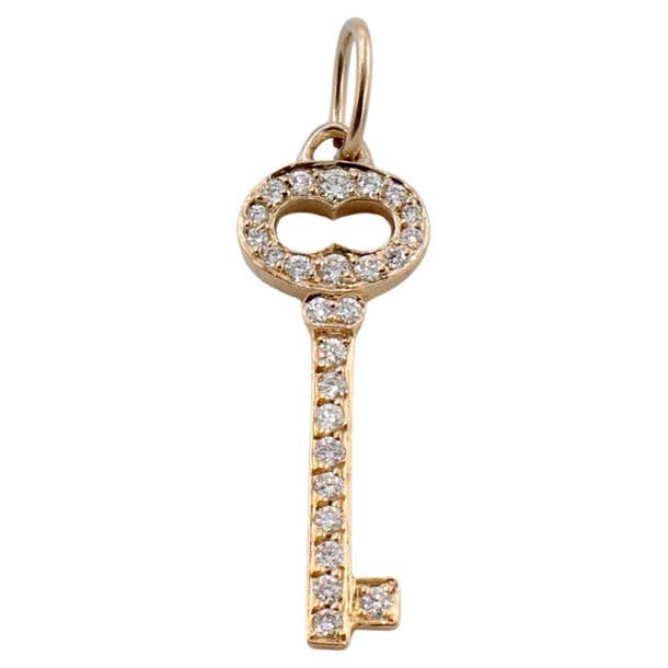 Tiffany and Co. Modern Keys Open Round Key Rose Gold Natural Diamond ...