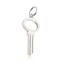 Tiffany & Co. Modern Mini Key Pendant in 18k White Gold 0.05 CTW