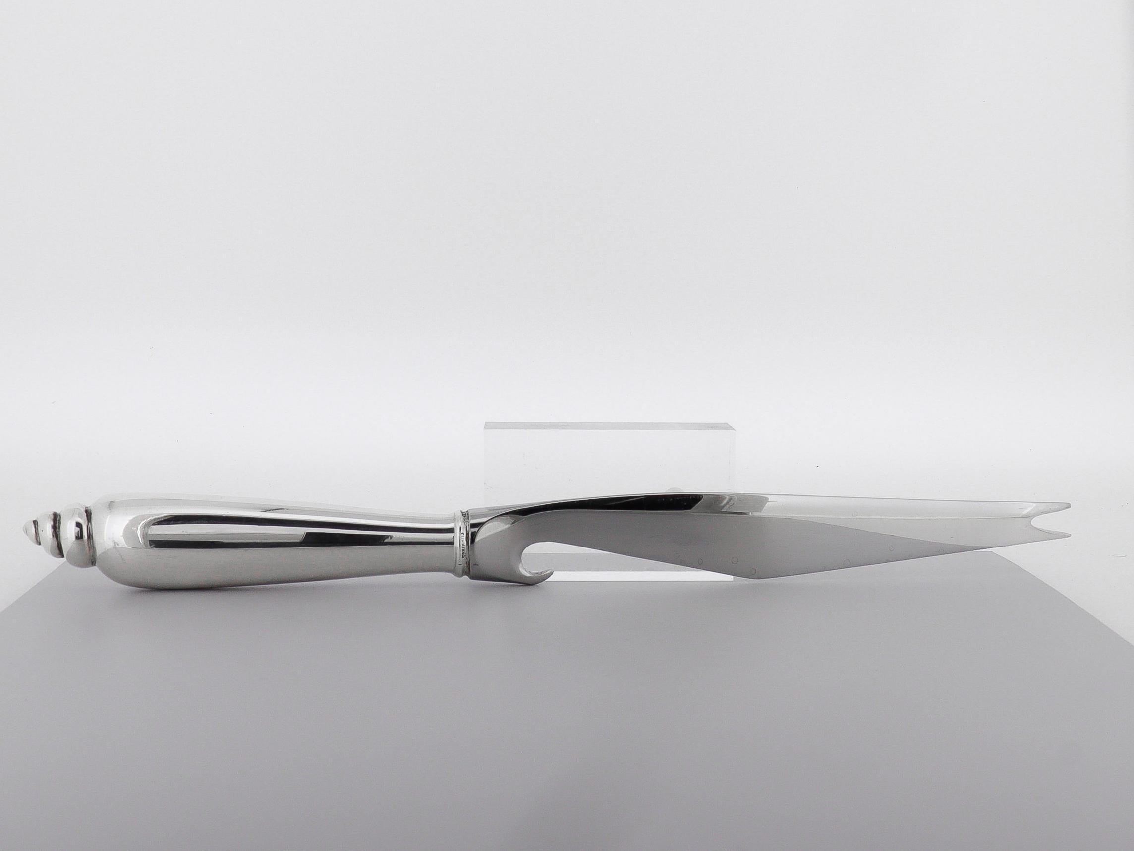 Tiffany & Co. 'Modern Shell' Pattern Hollow Handle Bar Knife by Angela Cummings For Sale 5