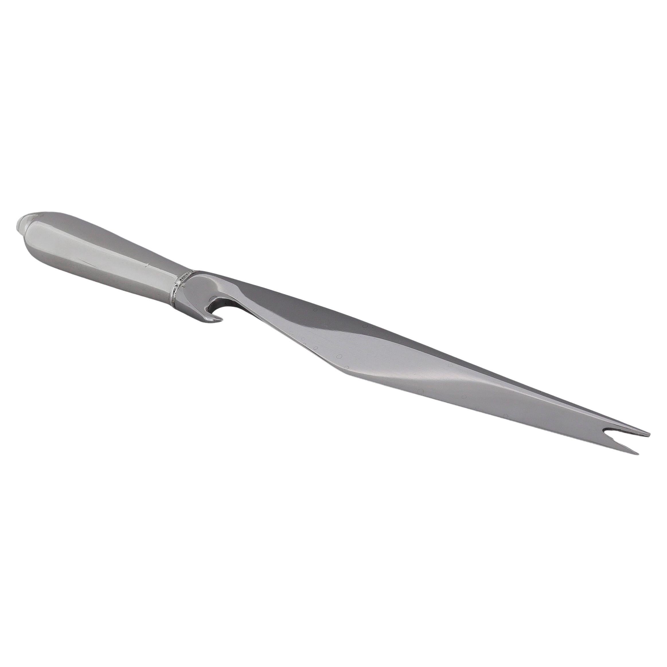 20th Century Tiffany & Co. 'Modern Shell' Pattern Hollow Handle Bar Knife by Angela Cummings For Sale