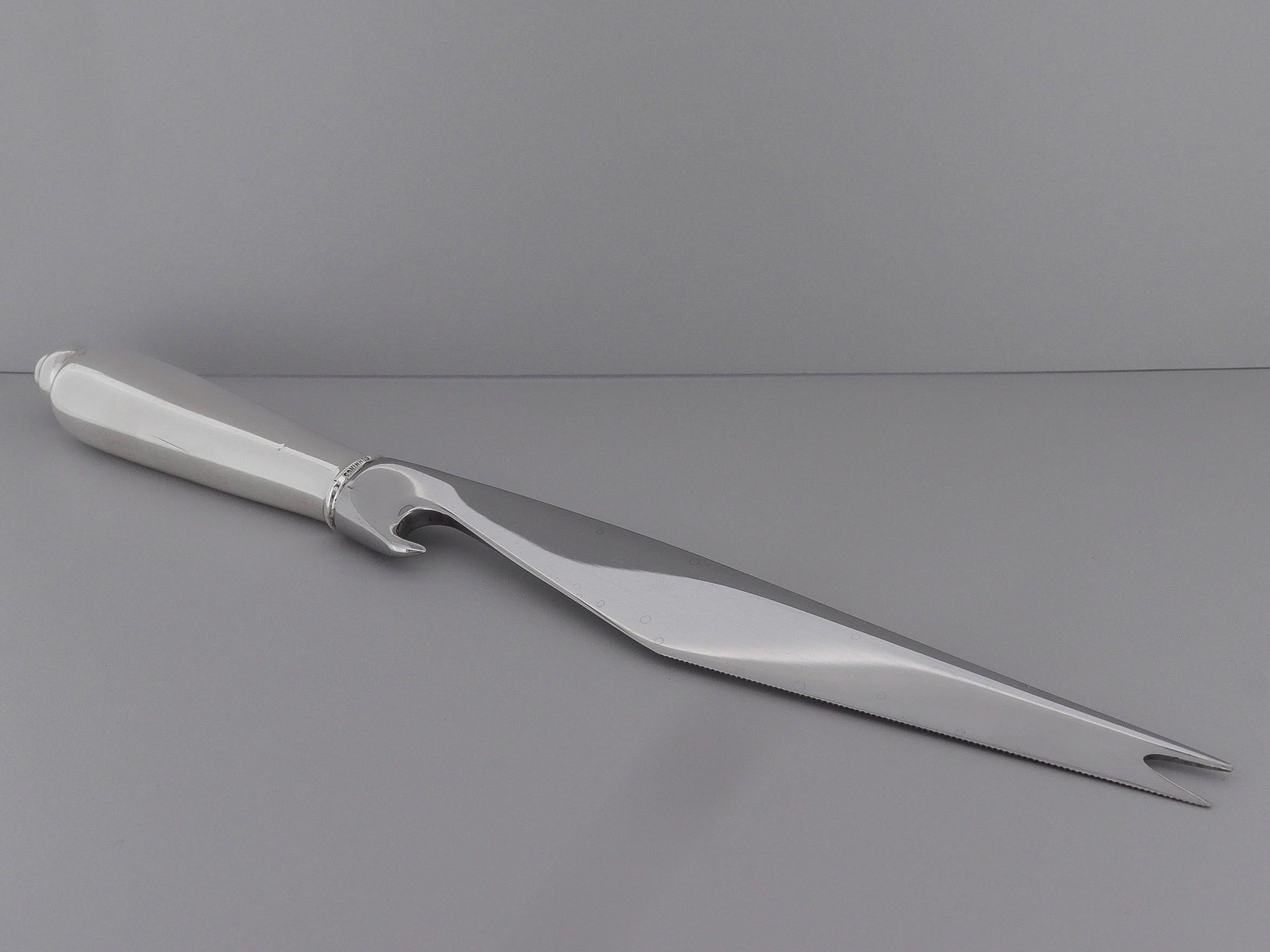 Tiffany & Co. 'Modern Shell' Pattern Hollow Handle Bar Knife by Angela Cummings For Sale 1