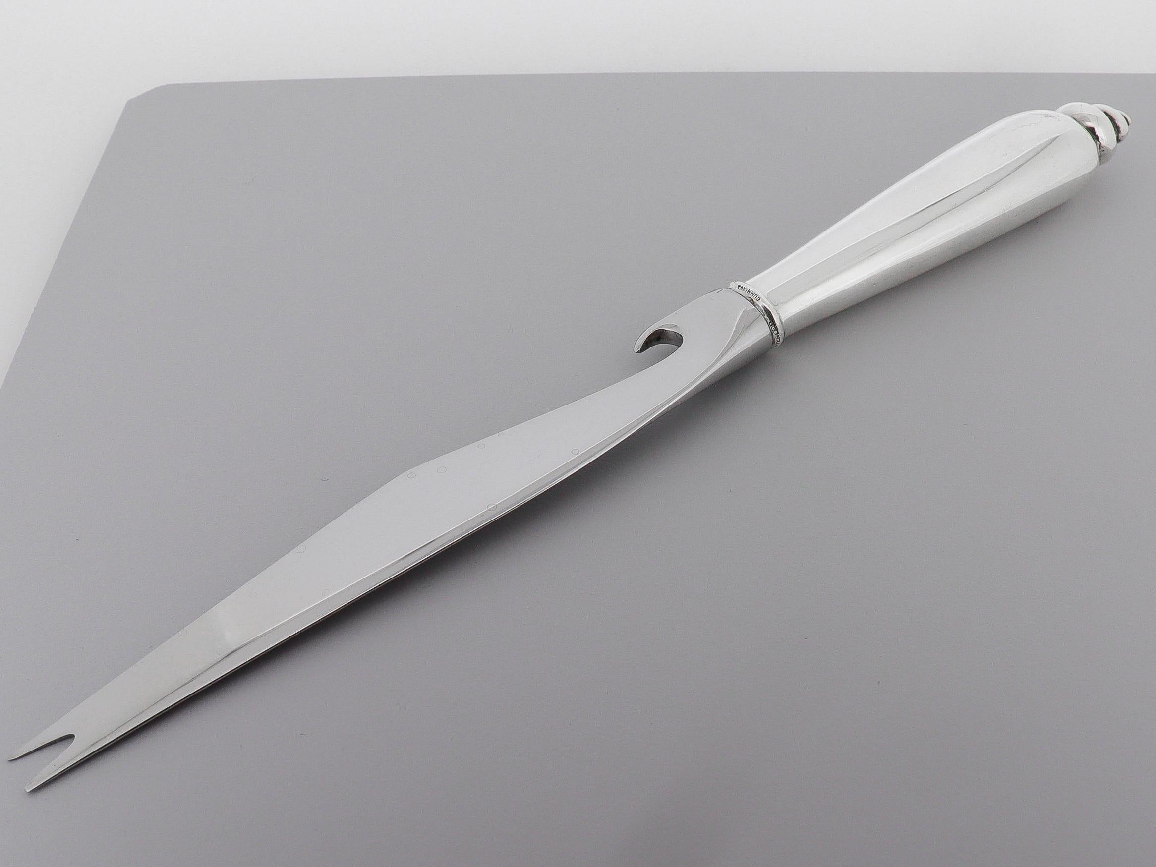Tiffany & Co. 'Modern Shell' Pattern Hollow Handle Bar Knife by Angela Cummings For Sale 3