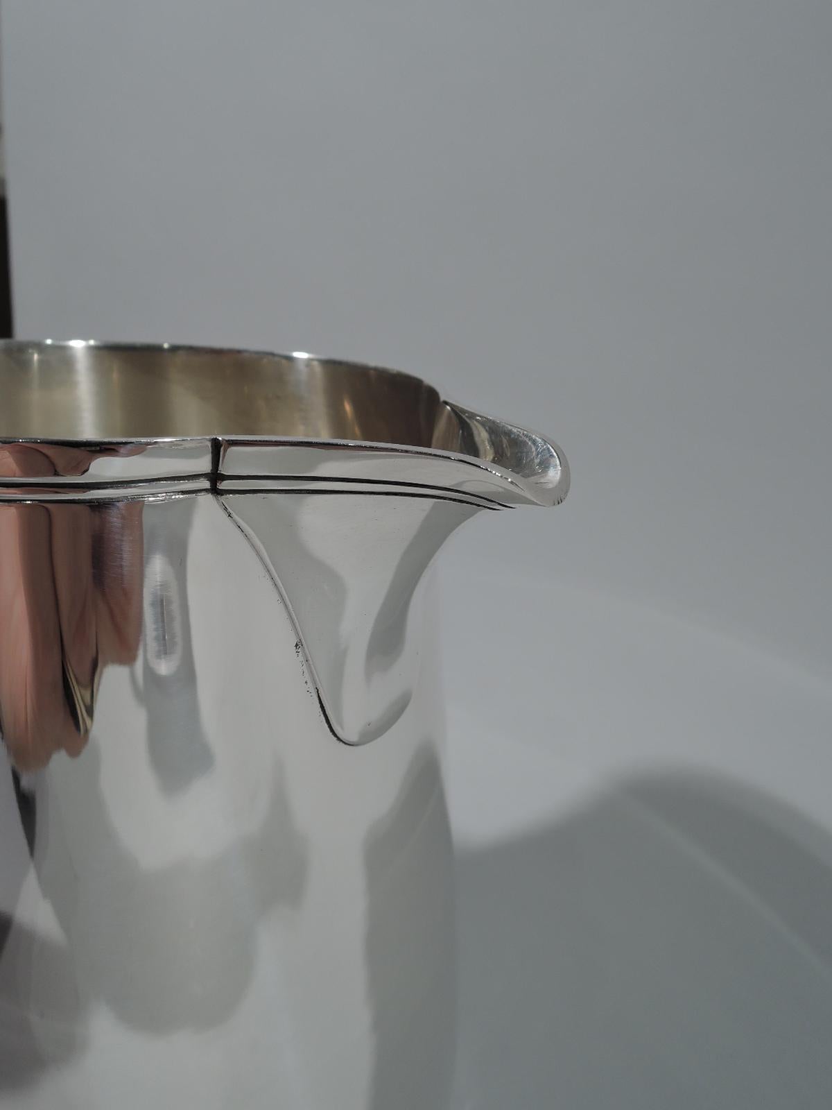 Mid-Century Modern Tiffany & Co. Modern Sterling Silver Water Pitcher