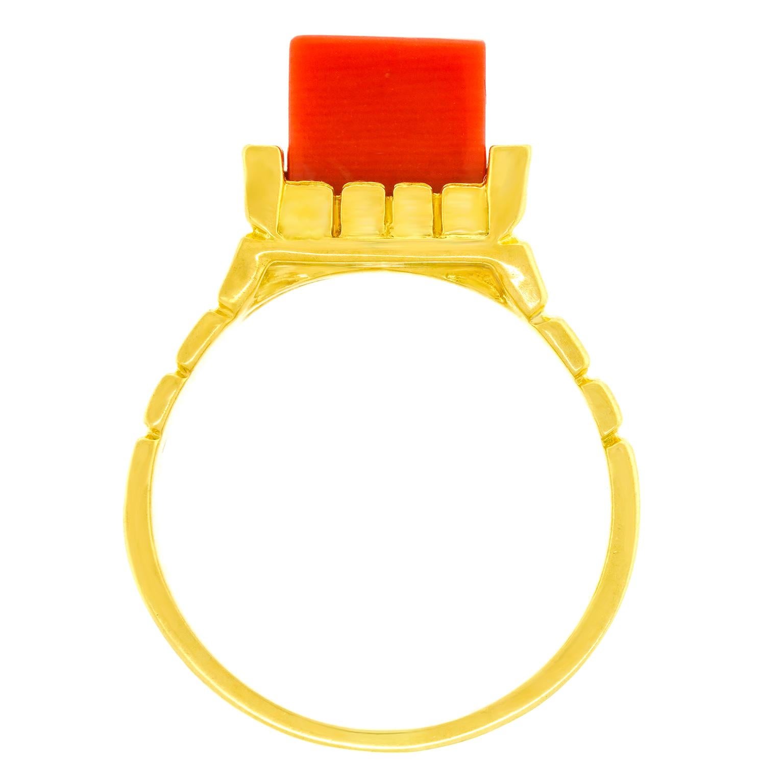 Tiffany & Co. Modernist Coral Ring 2