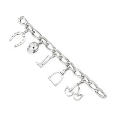 Tiffany & Co. Bracelet à maillons moderniste équestre en argent sterling