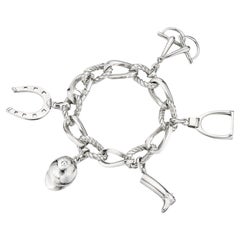 Tiffany & Co. Modernist Equestrian Sterling Silver Link Bracelet