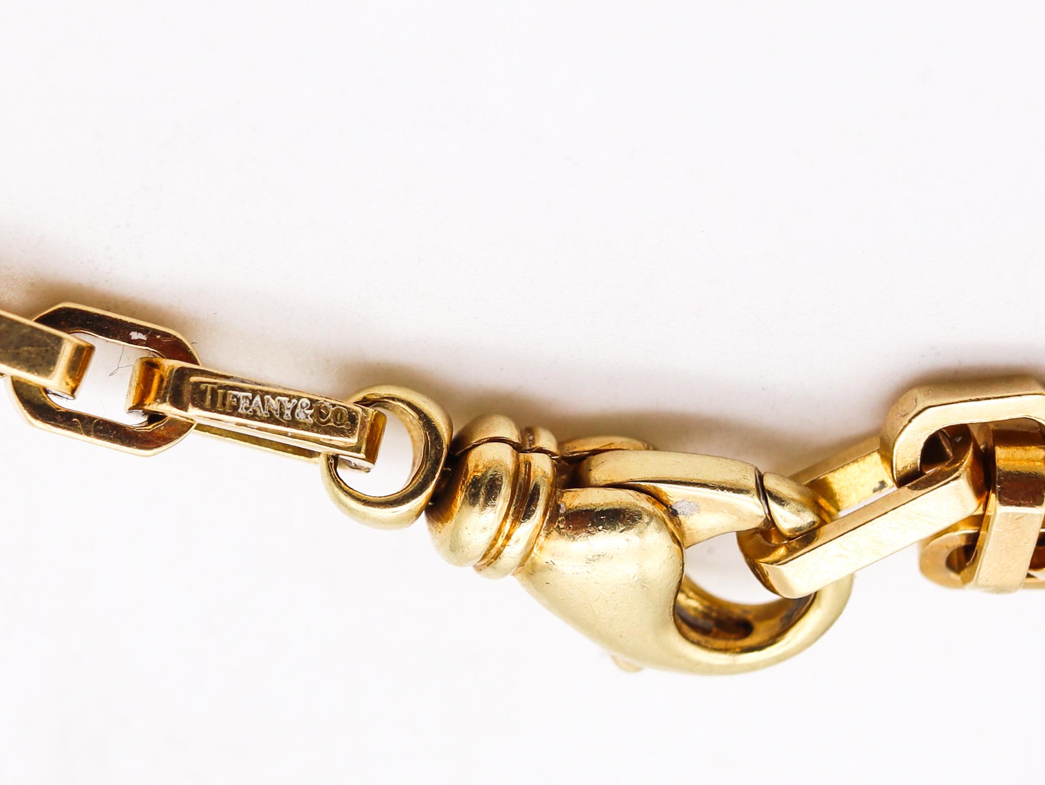 Tiffany & Co. Modernist Fancy Links Bracelet in Solid 18kt Yellow Gold 1