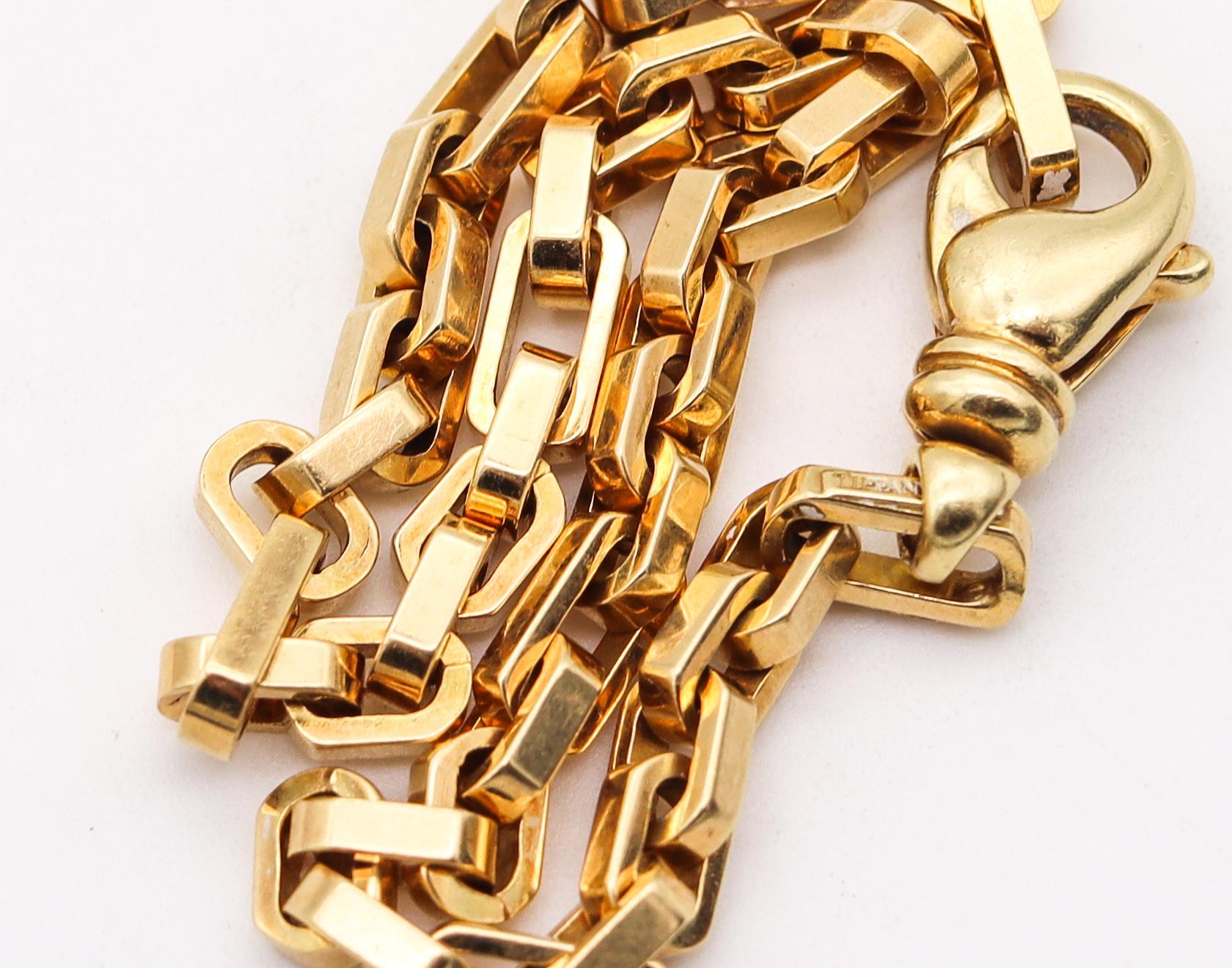 Tiffany & Co. Modernist Fancy Links Bracelet in Solid 18kt Yellow Gold 4