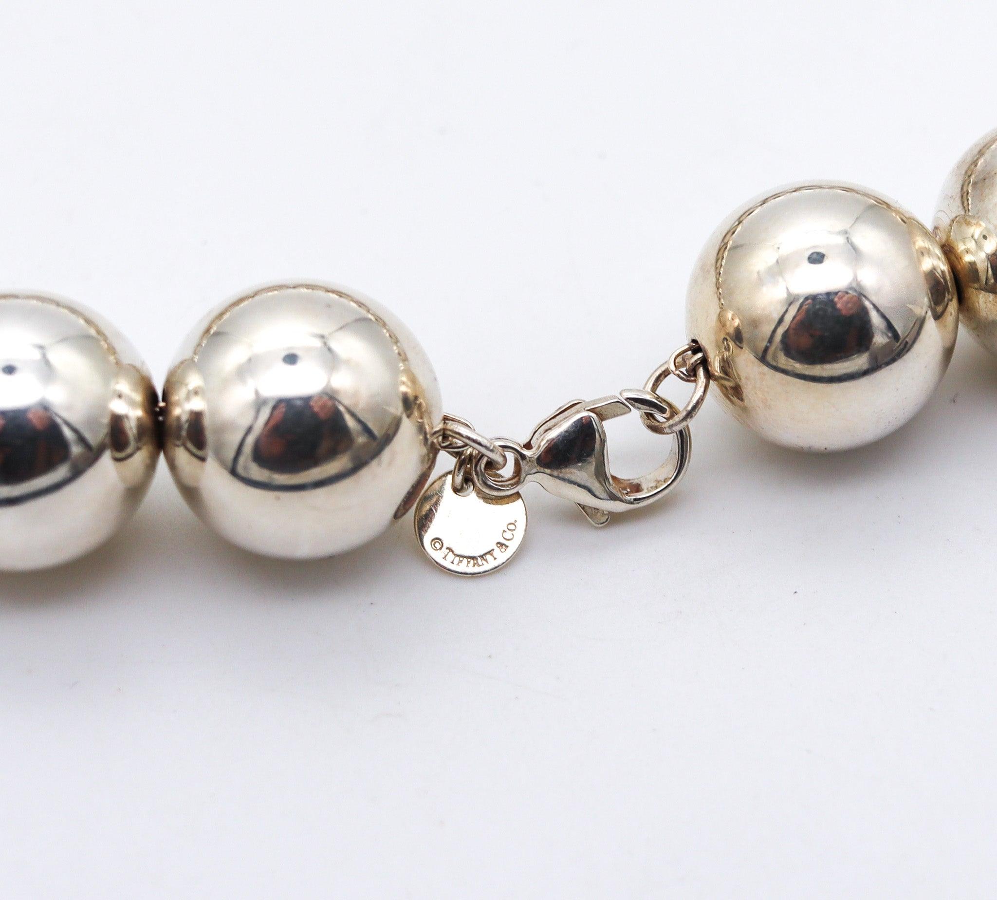 Donna TIFFANY & CO. Collana modernista con palline sferiche in argento 925 in vendita