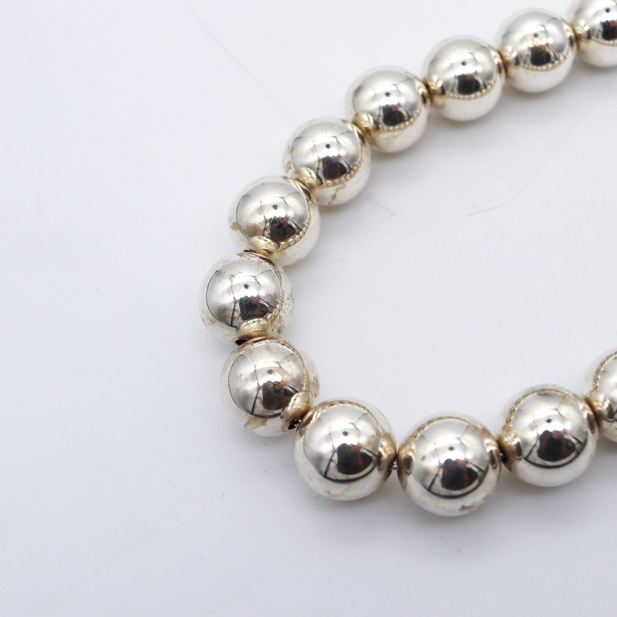 TIFFANY & CO. Collana modernista con palline sferiche in argento 925 in vendita 1
