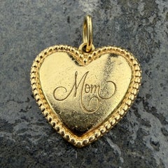 Tiffany & Co. Mom Heart Charm Anhänger 18k Gelbgold 8,7g 3/4"