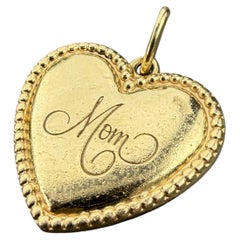 Tiffany & Co. Mom Heart Charm Anhänger 18k Gelbgold 8,7g 3/4"
