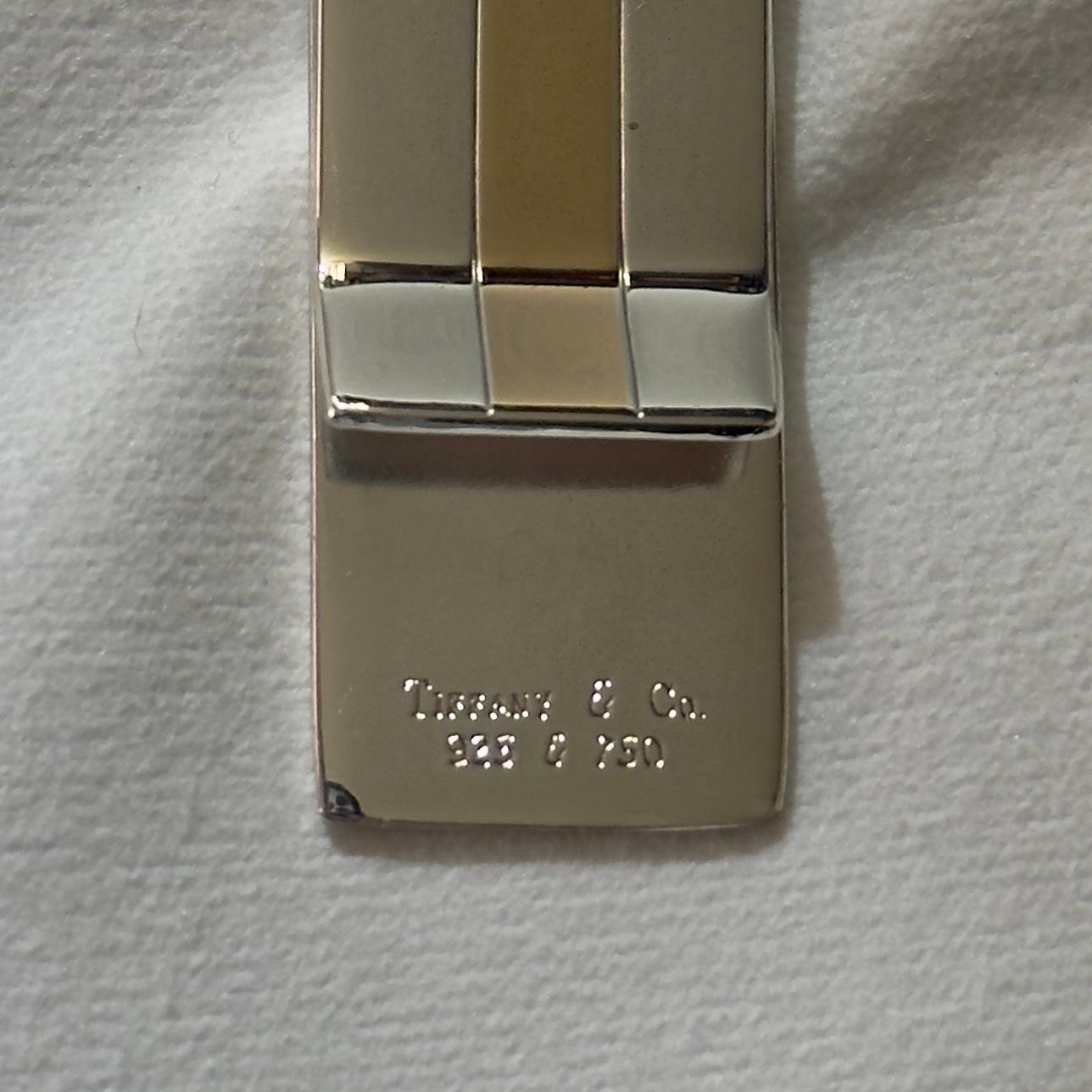 Tiffany & Co Pinza para billetes Oro 18 KT + Plata de ley Estate en venta 1