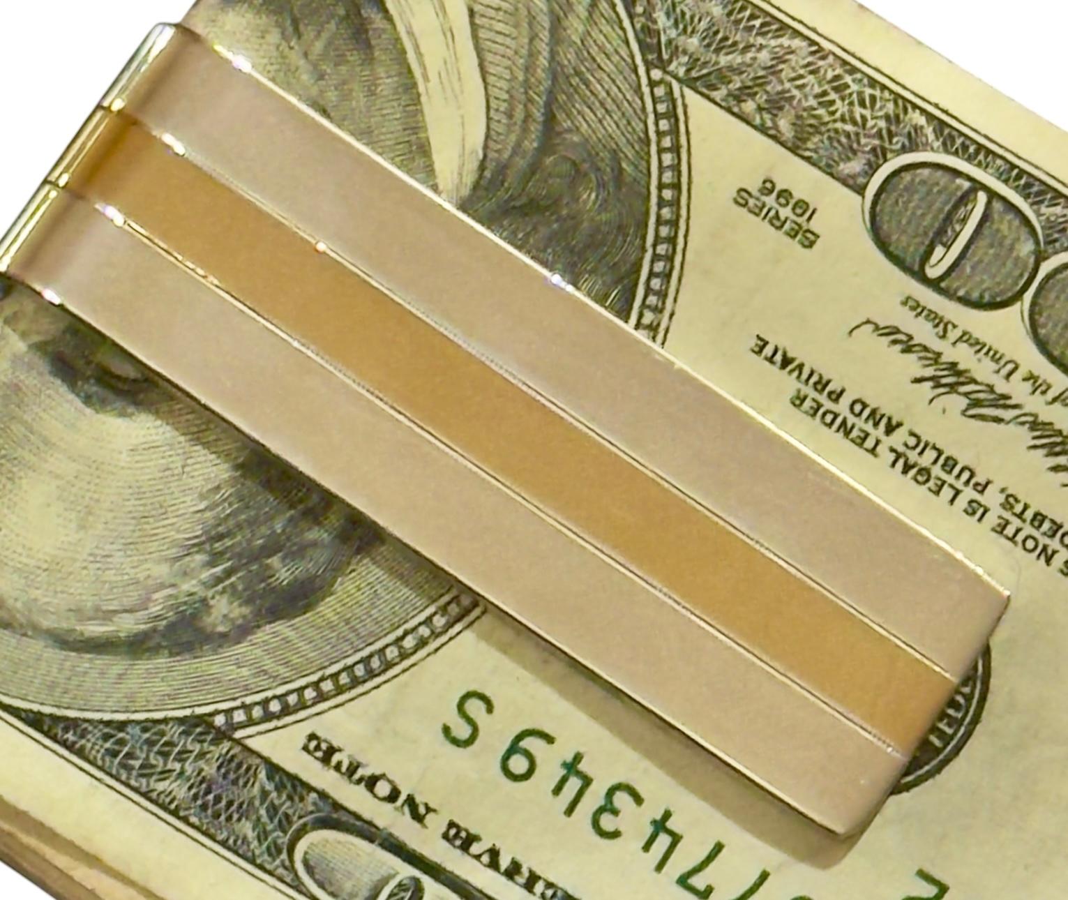 Tiffany & Co Pinza para billetes Oro 18 KT + Plata de ley Estate en venta 3