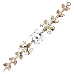 Tiffany & Co. Bracelet en or avec saphirs du Montana et pierres de lune
