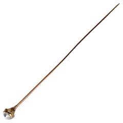 Tiffany & Co. Moonstone & 14 Karat Gold Hat Pin