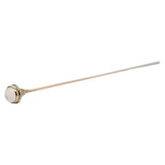 Tiffany & Co. Moonstone & 14 Karat Gold Hat Pin