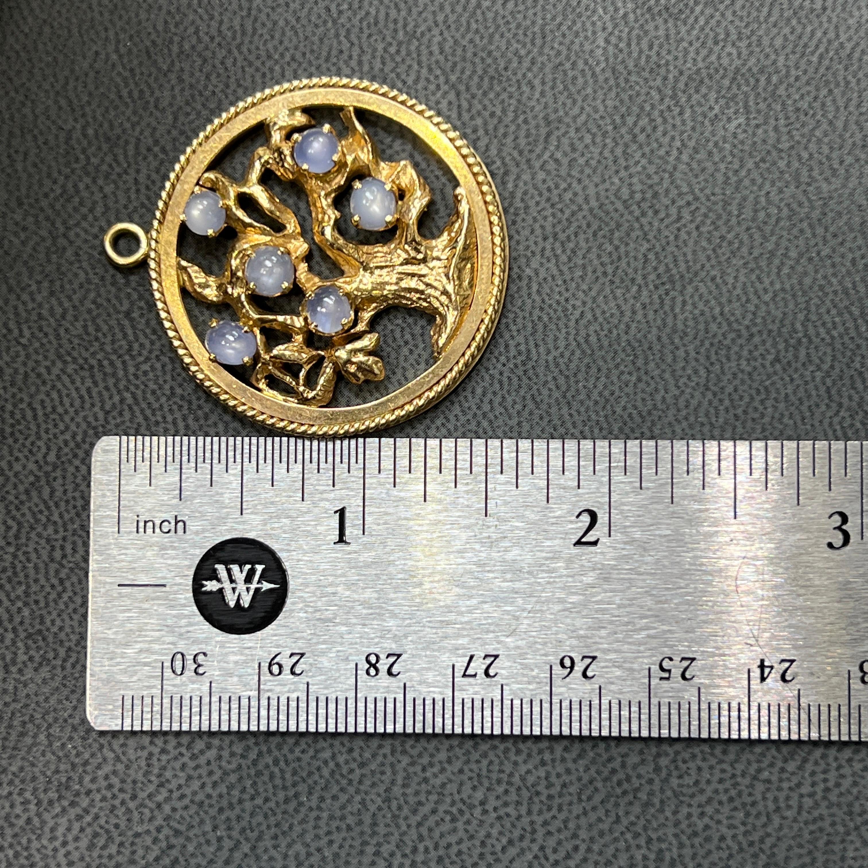 Tiffany & Co Pendentif arbre de vie en pierre de lune en vente 1