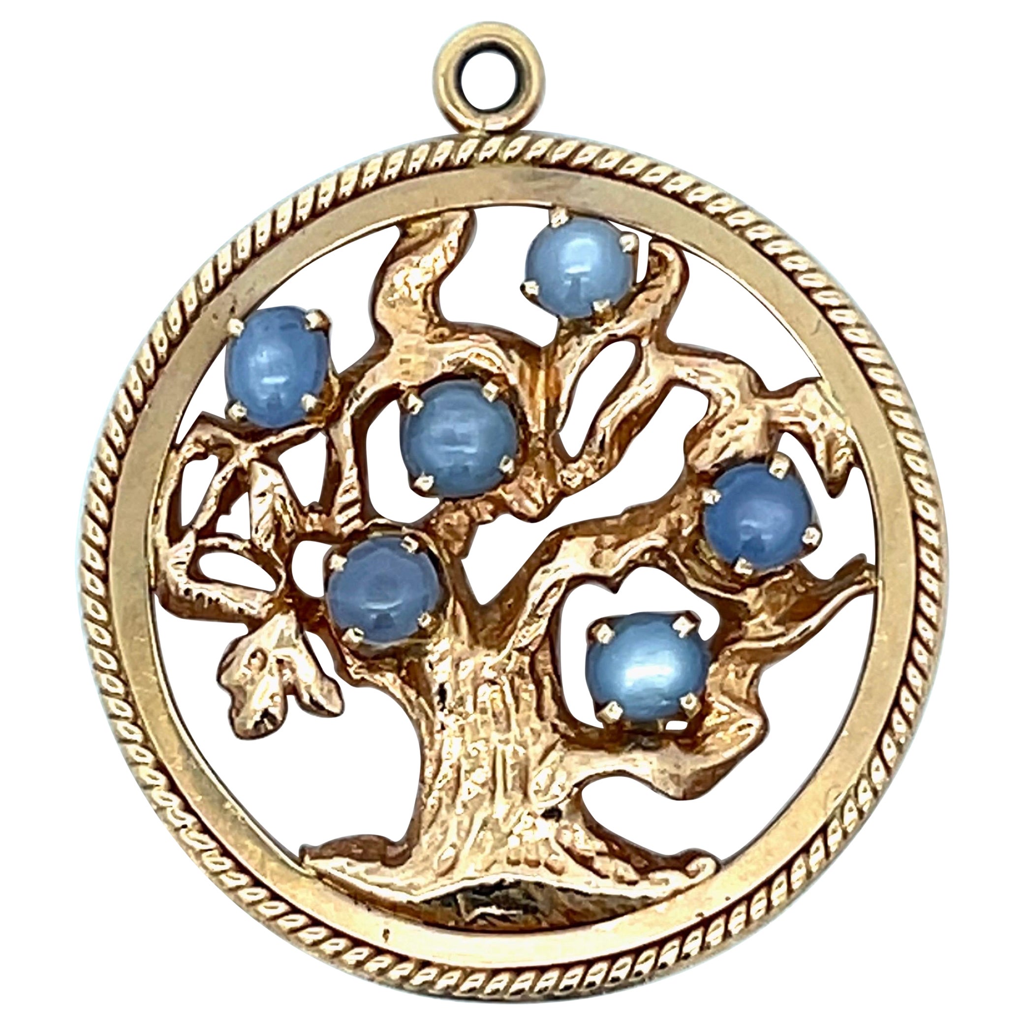 Tiffany & Co Pendentif arbre de vie en pierre de lune en vente