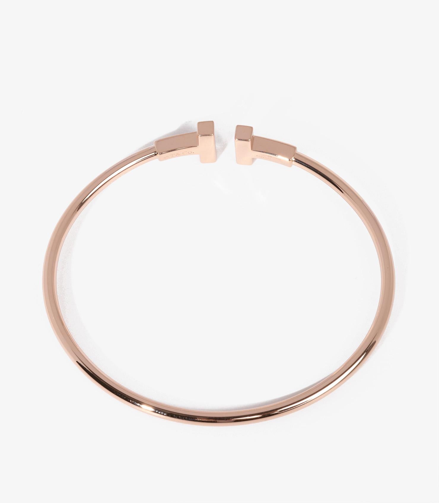 Tiffany & Co. Mutter der Perle 18ct Rose Gold Tiffany T Draht-Armband Damen