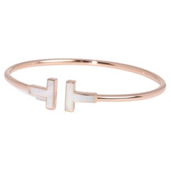 Tiffany & Co. Mutter der Perle 18ct Rose Gold Tiffany T Draht-Armband