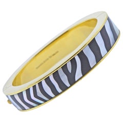 Tiffany & Co. Perlmutt Schwarz Jade Inlay Zebra Gold Armband