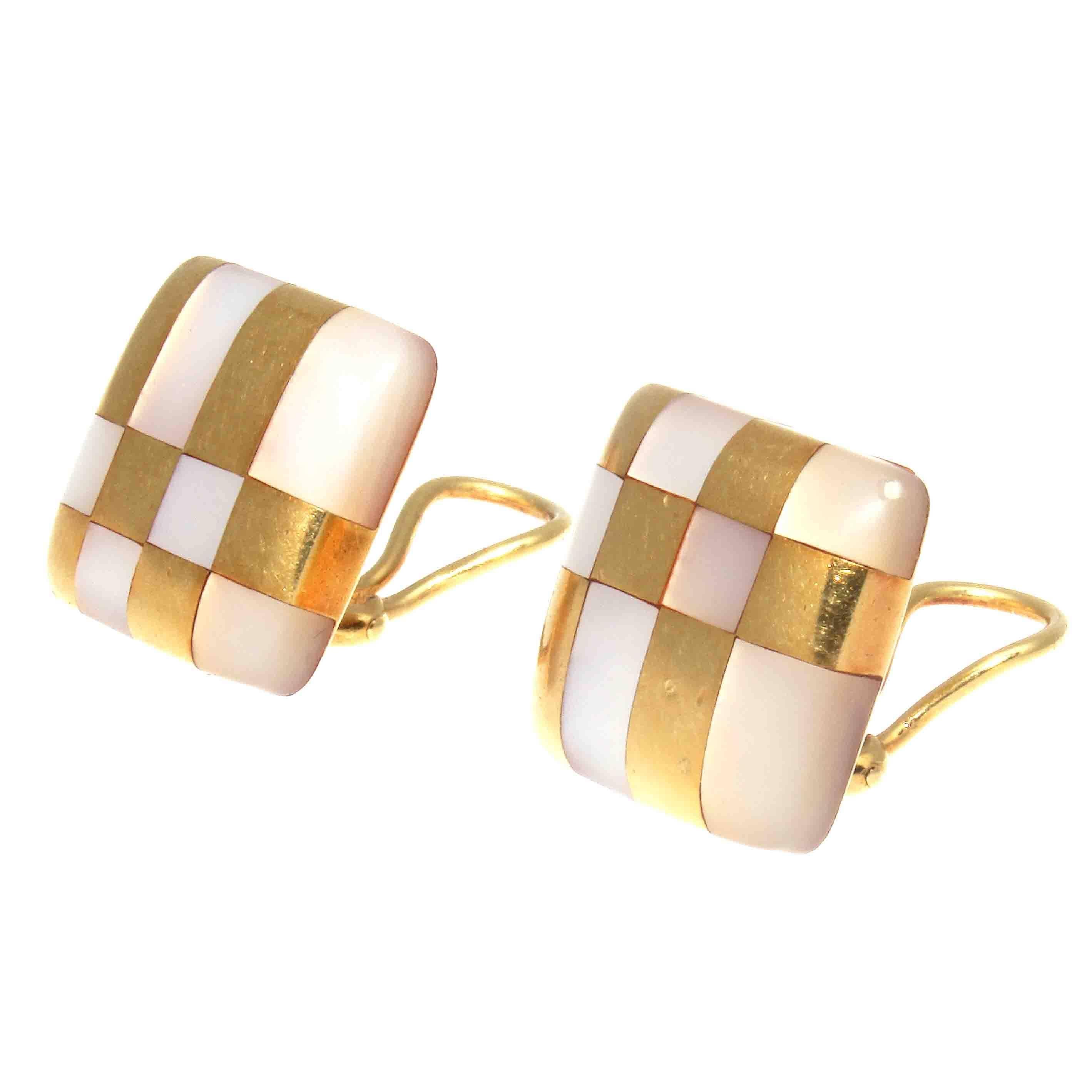 Tiffany & Co. Mother-of-Pearl Gold Earrings