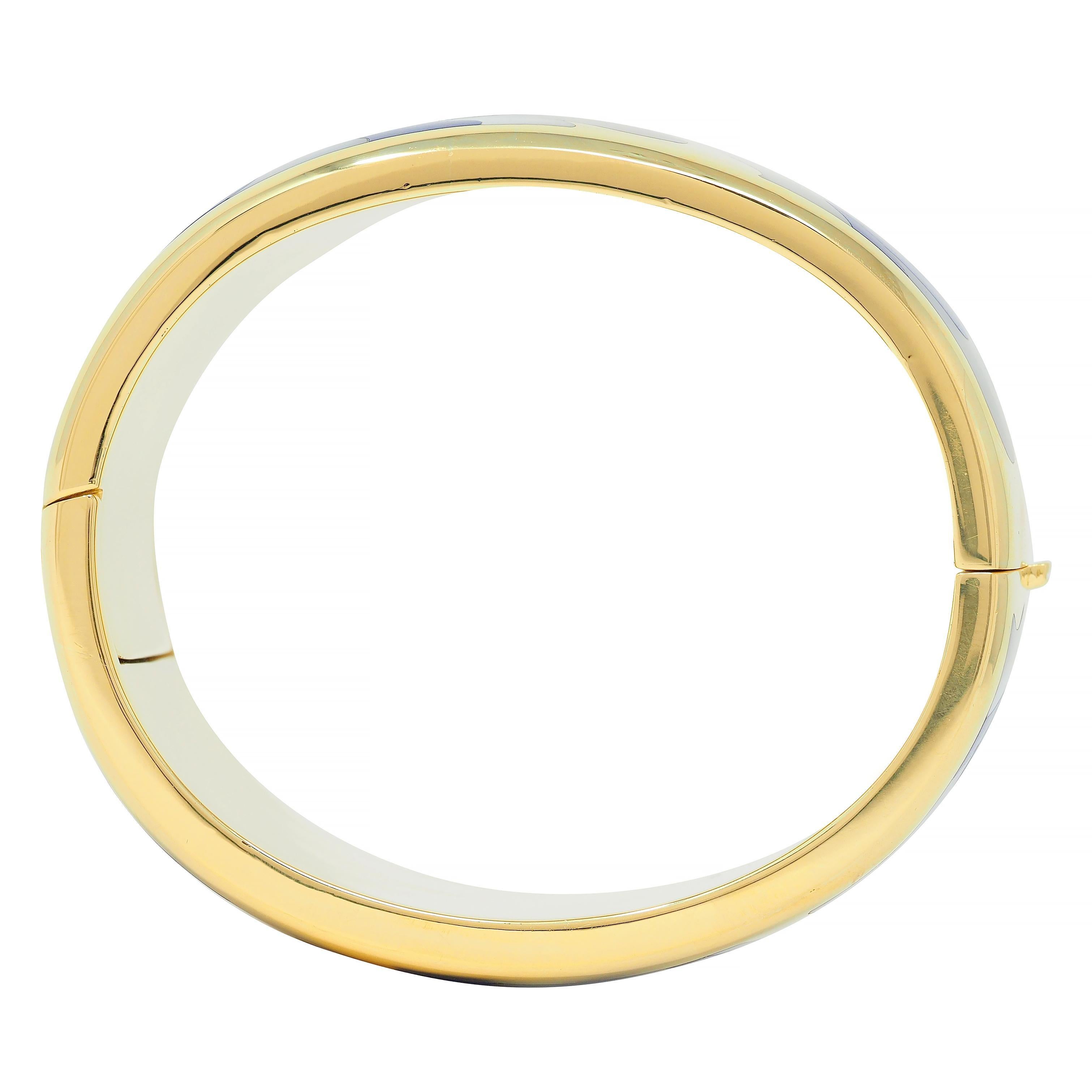Tiffany & Co. Lapislazuli-Perlmutt-Armband aus 18 Karat Gelbgold im Angebot 4