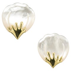 Pendientes de clip de oro amarillo nacarado Tiffany & Co.