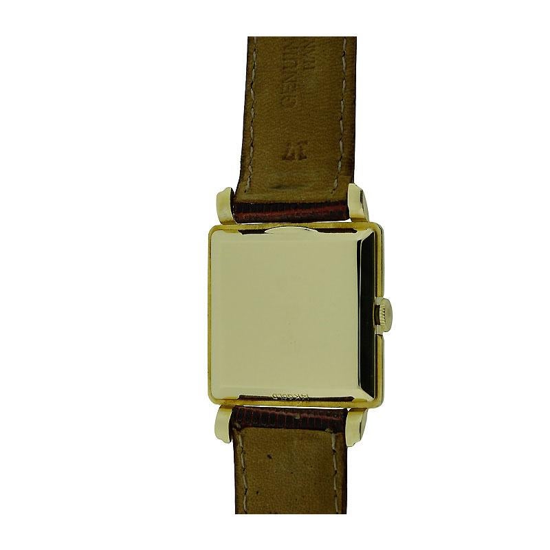 Women's or Men's Tiffany & Co. Movado Watch Co. Yellow Gold Watch For Sale