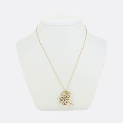 Tiffany & Co. Multi-Gem Lock and Key Heart Pendant Necklace