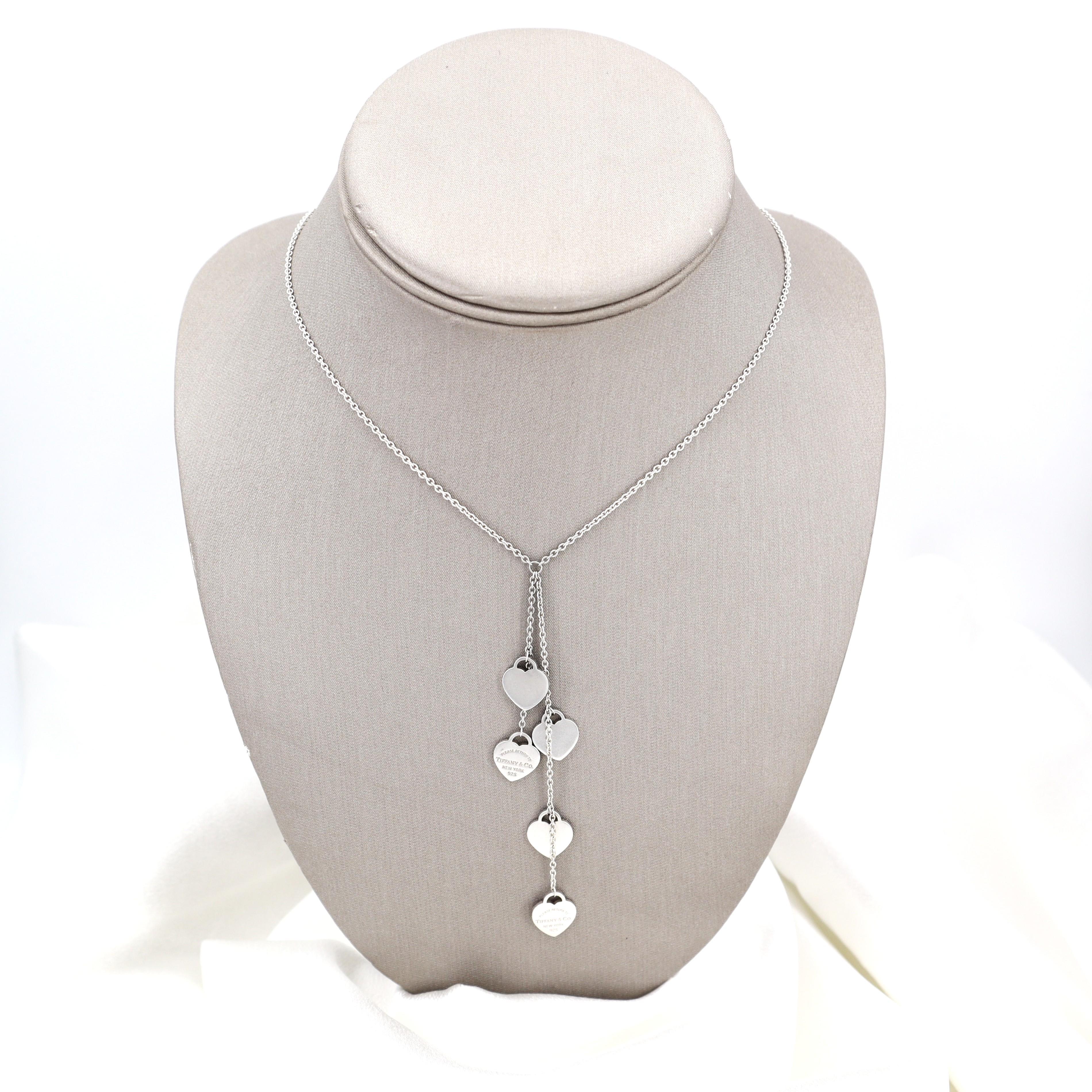 Tiffany & Co. Collana Lariat con più cuori in vendita 3