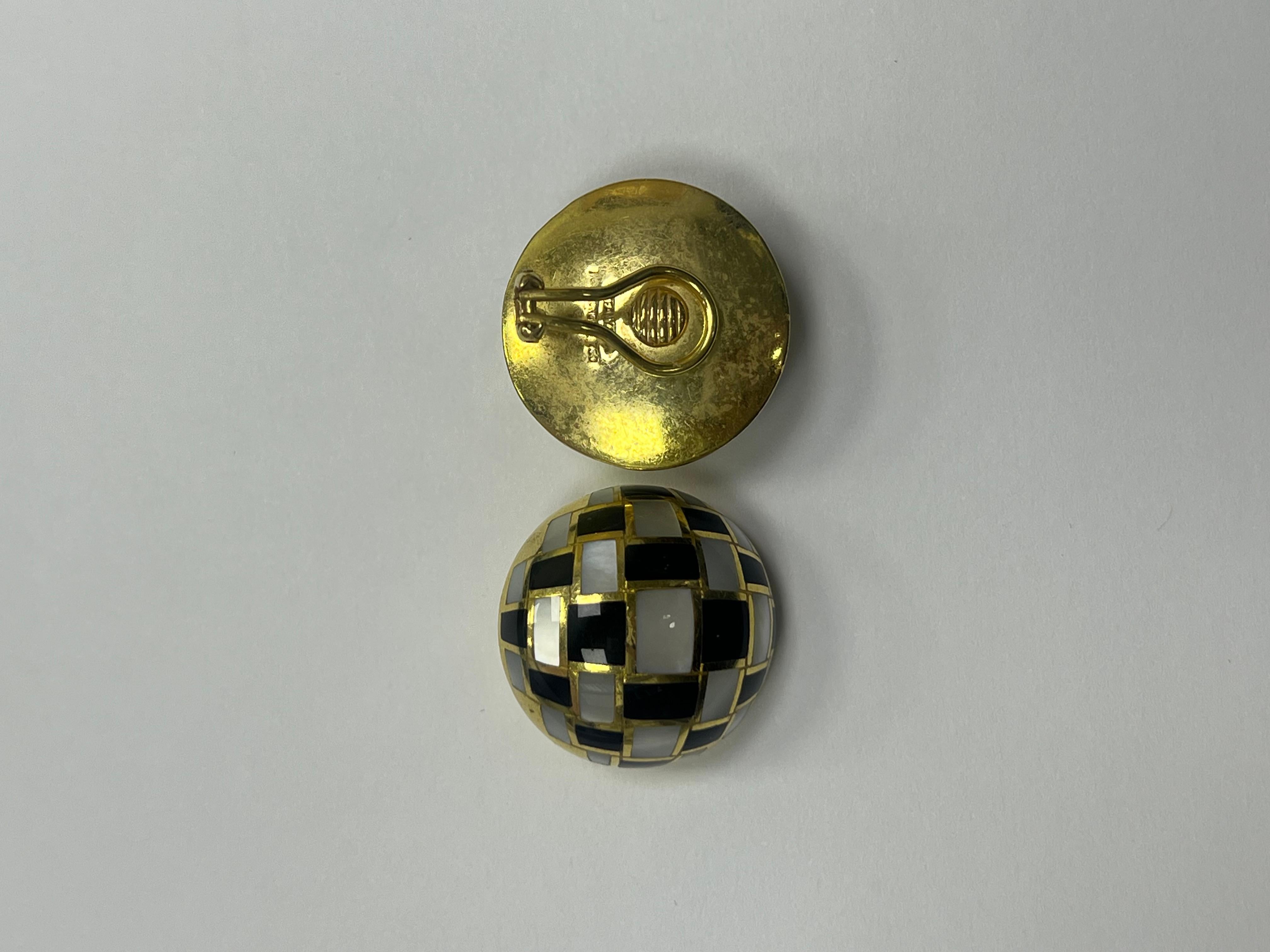 Georgian Tiffany & Co. Multi-Stone, 18k Gold Ear Clips For Sale