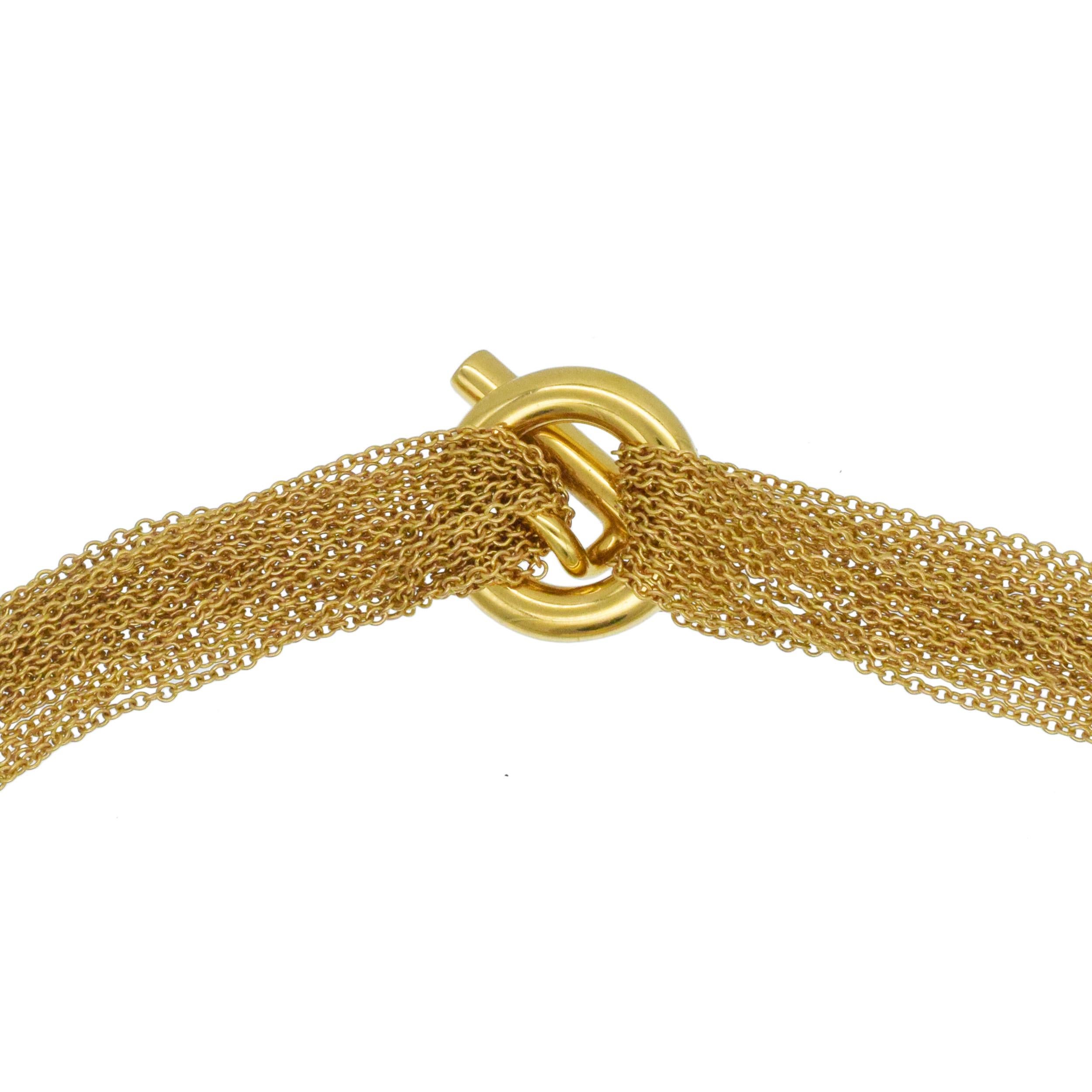 Tiffany & Co. Collana e bracciale a cuore con catena a più fili in 18k in vendita 6