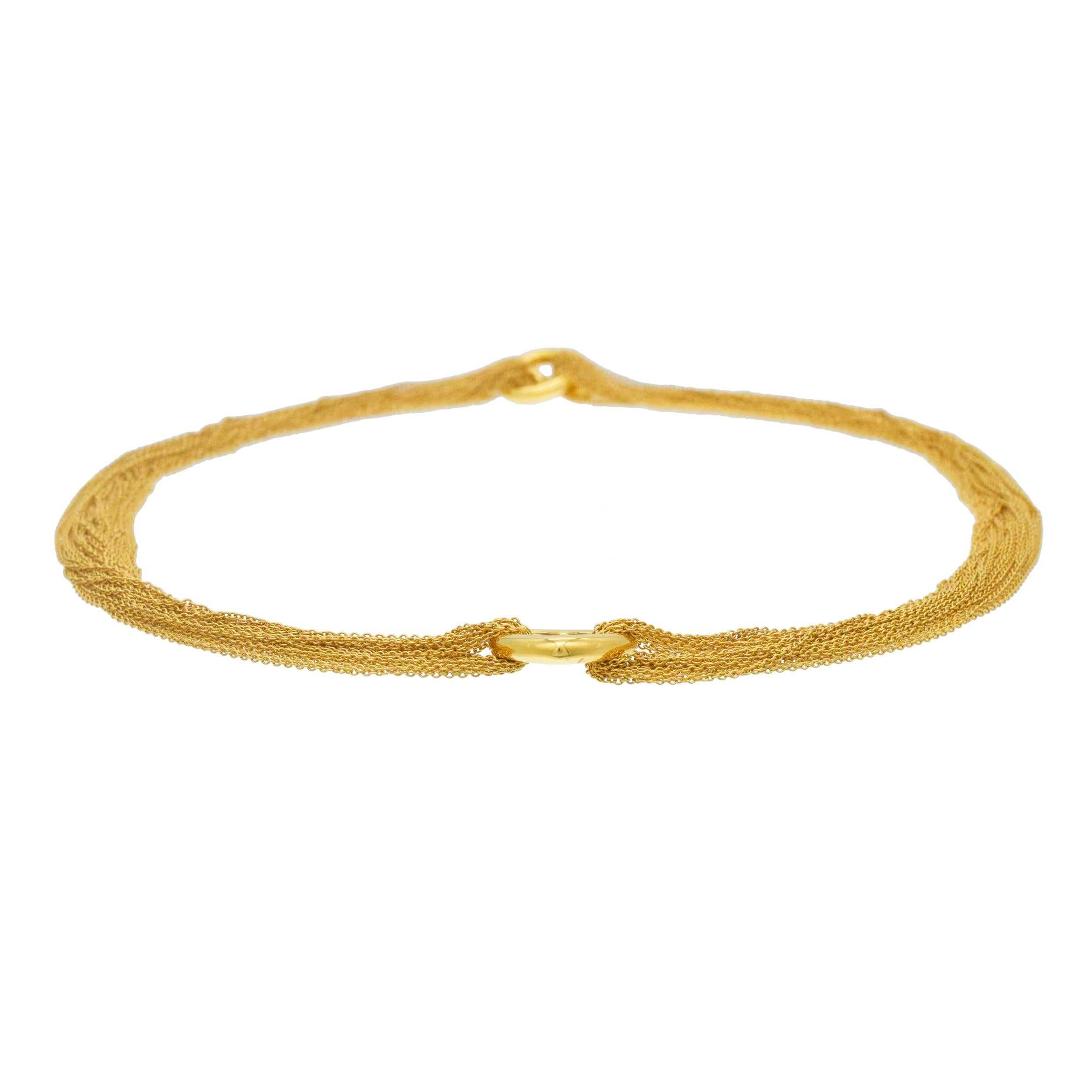 Tiffany & Co. Collana e bracciale a cuore con catena a più fili in 18k in vendita 1