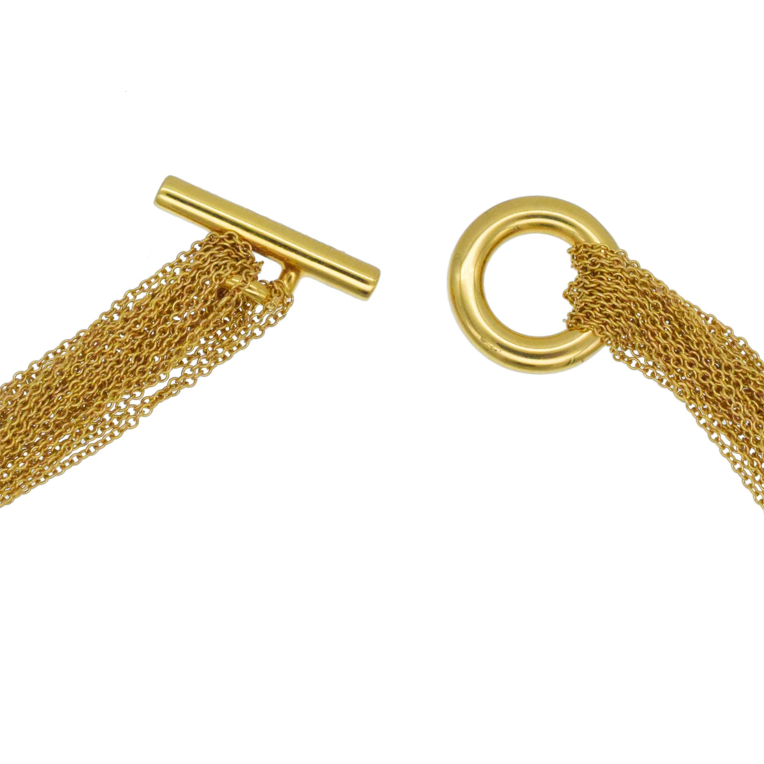 Tiffany & Co. Collana e bracciale a cuore con catena a più fili in 18k in vendita 3