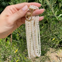 Tiffany & Co Multi Strand Cultured Pearl Gold Clasp Necklace Estate Fine Jewelry