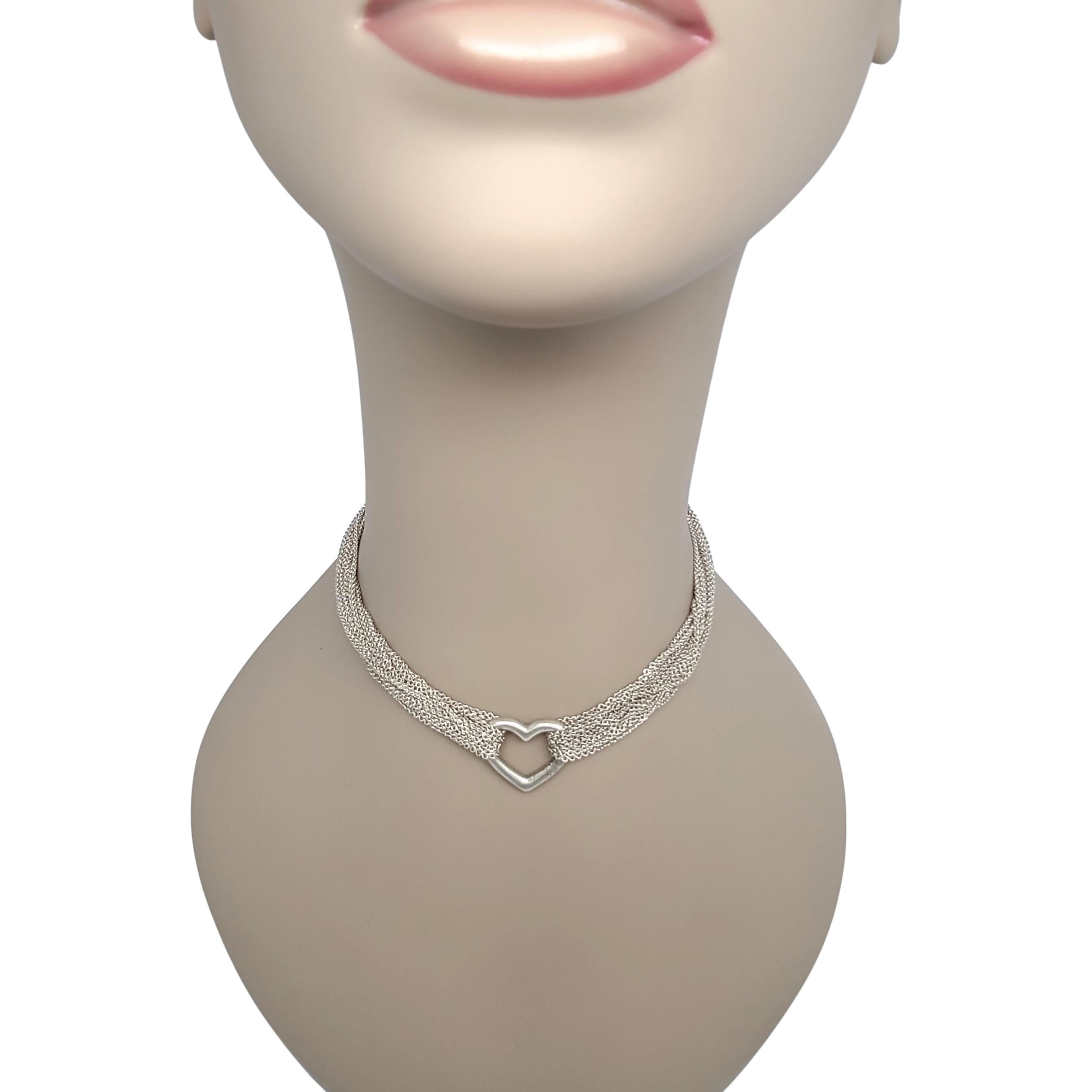 Women's Tiffany & Co. Multi-Strand Sterling Silver Open Heart Toggle Necklace