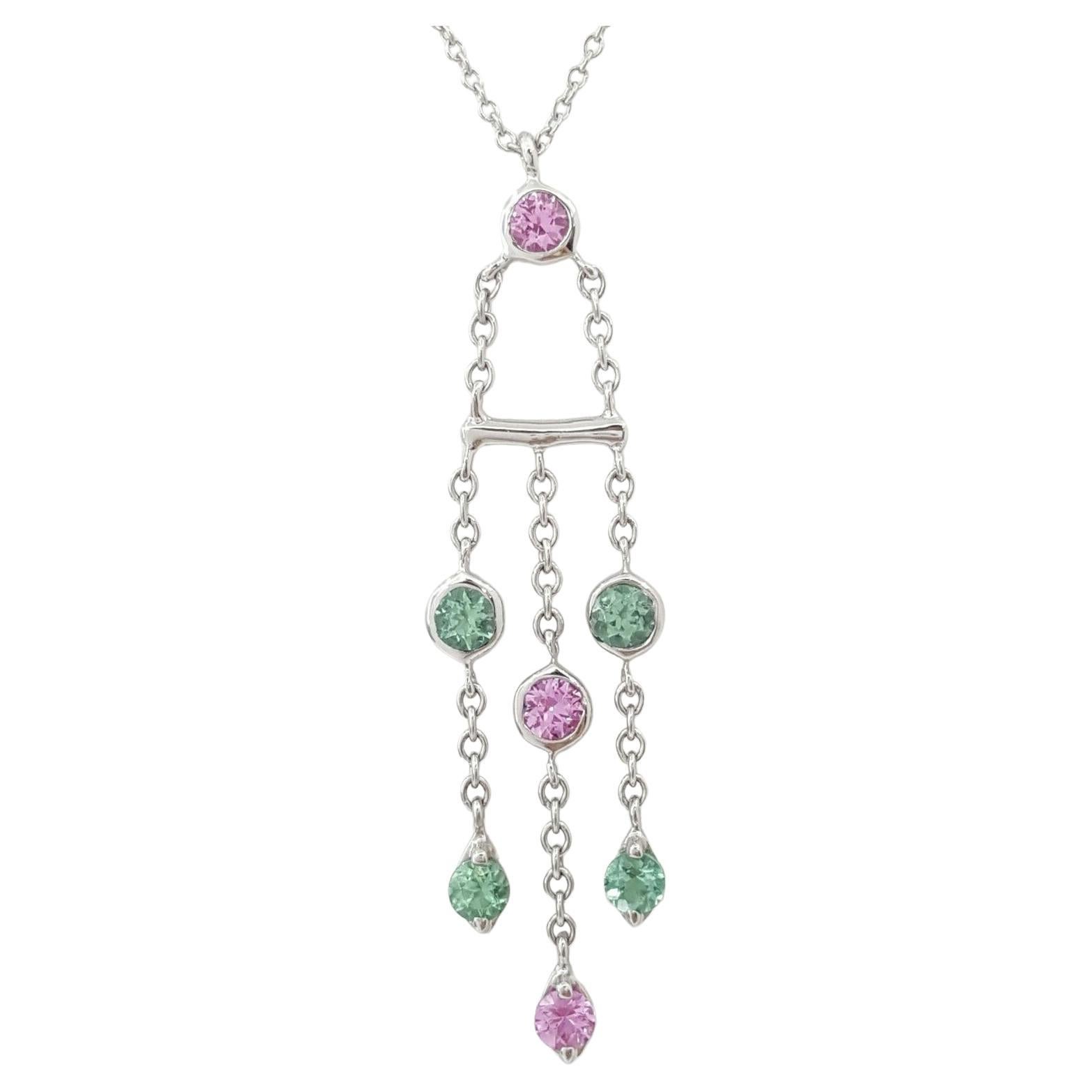 tiffany pink sapphire necklace