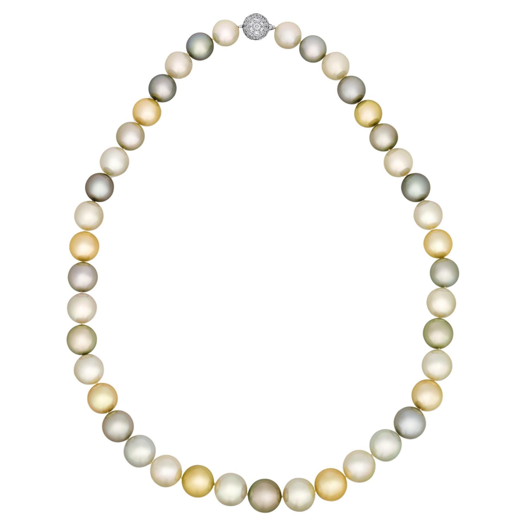Tiffany & Co. Collier de perles des mers du Sud multicolores en vente