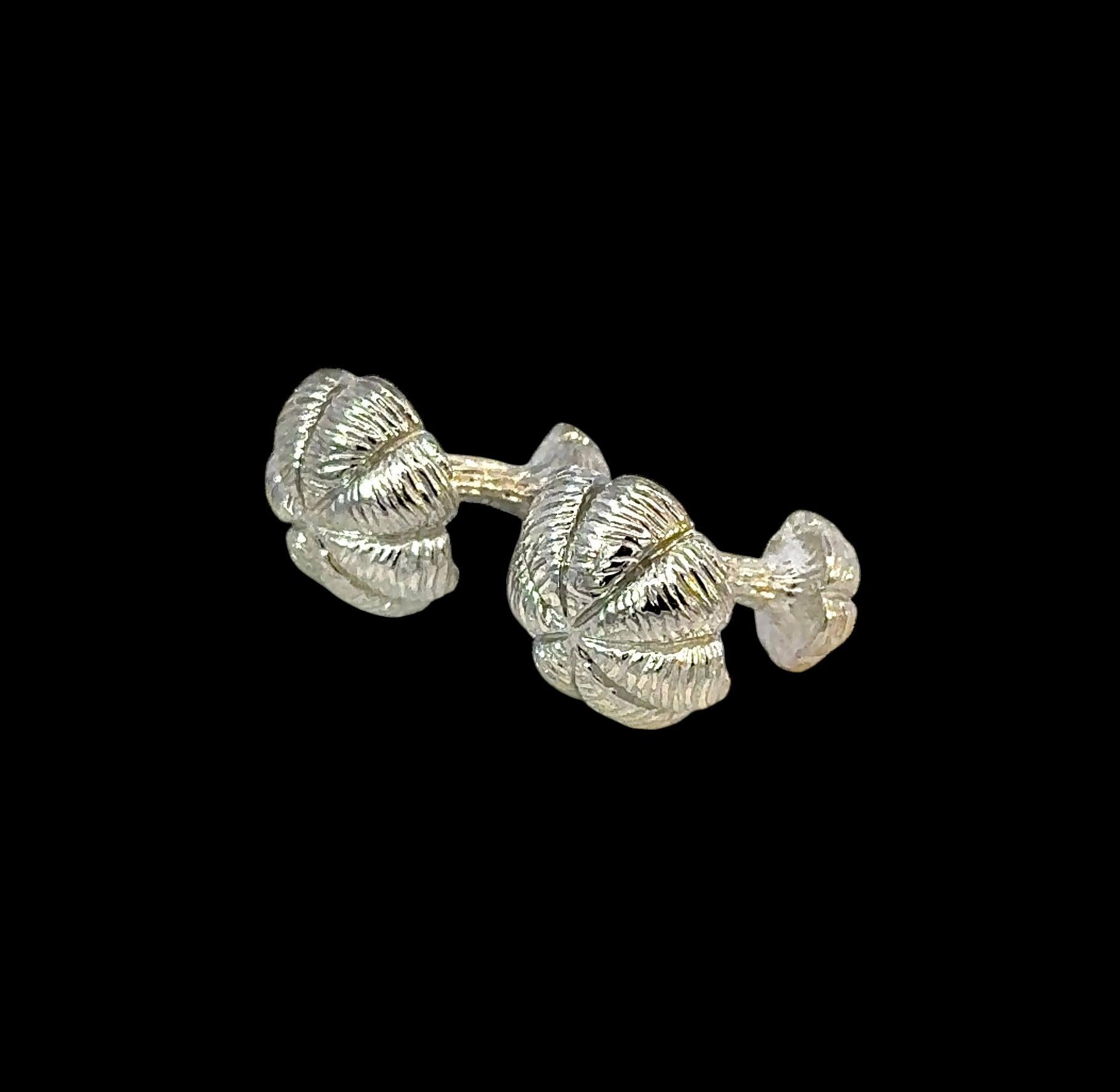 Tiffany & Co Mushroom Cufflinks Sterling Silver 11.60 Grams Estate For Sale 1
