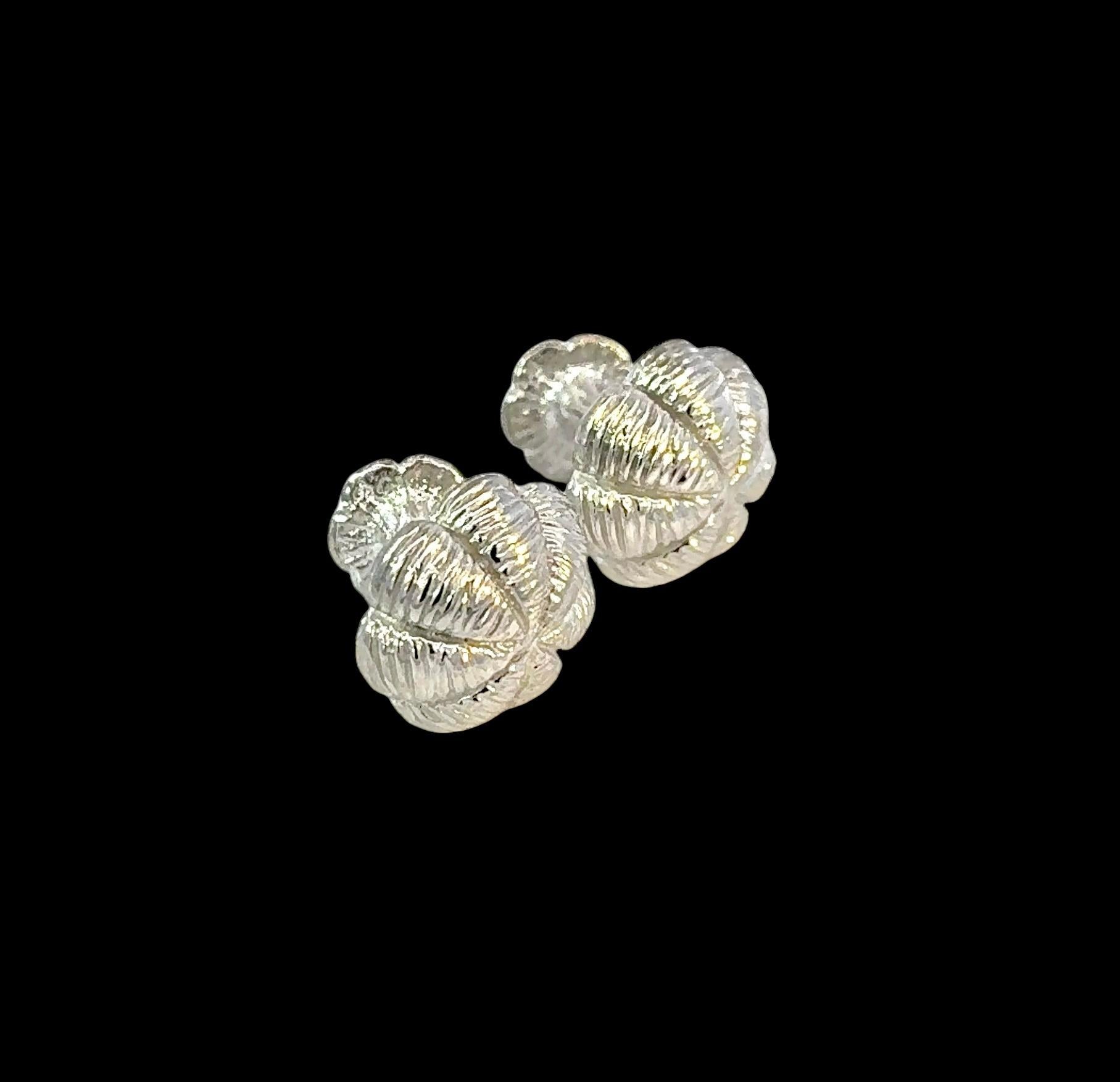 Tiffany & Co Mushroom Cufflinks Sterling Silver 11.60 Grams Estate For Sale 2