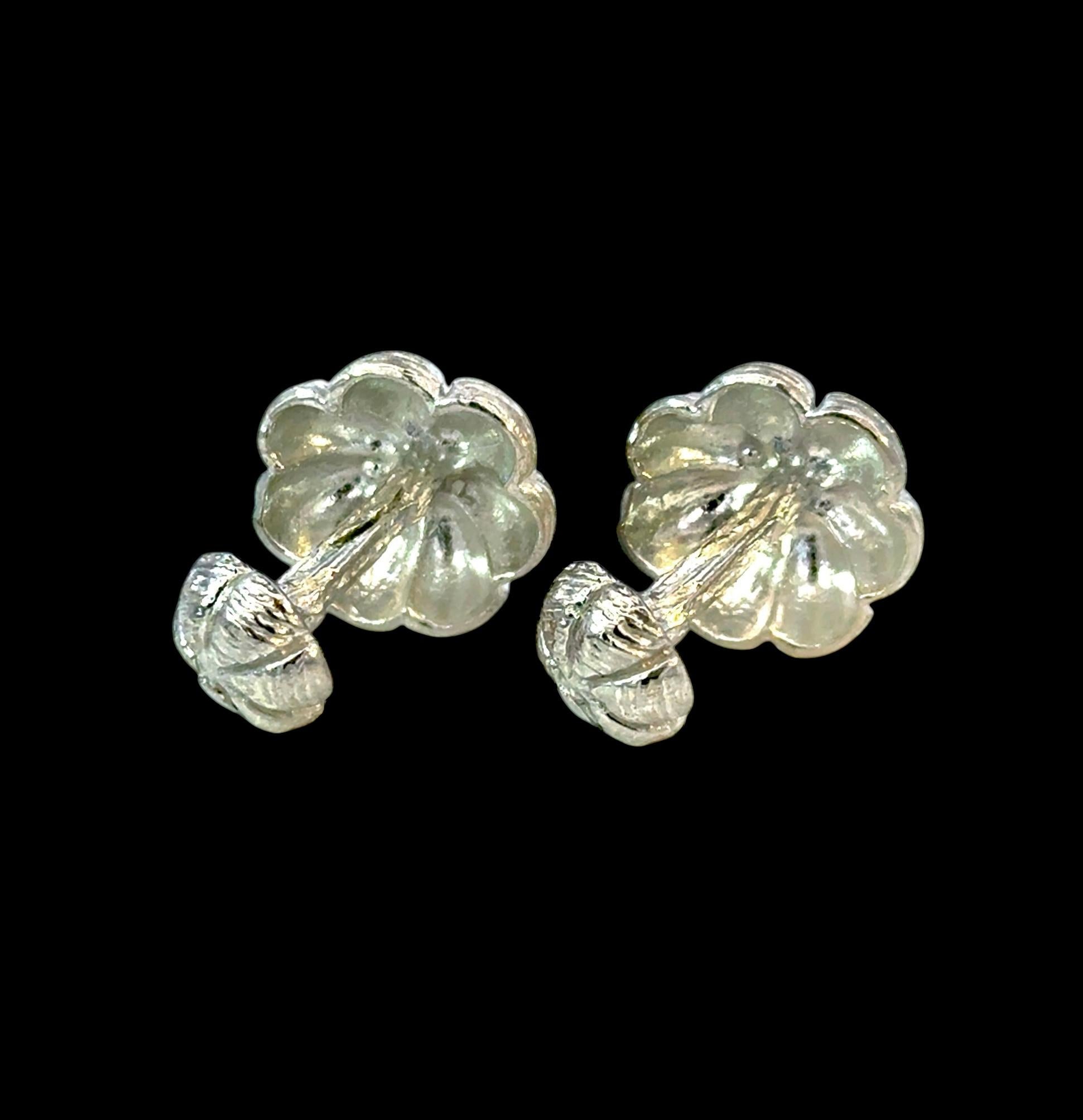 Tiffany & Co Mushroom Cufflinks Sterling Silver 11.60 Grams Estate For Sale 3