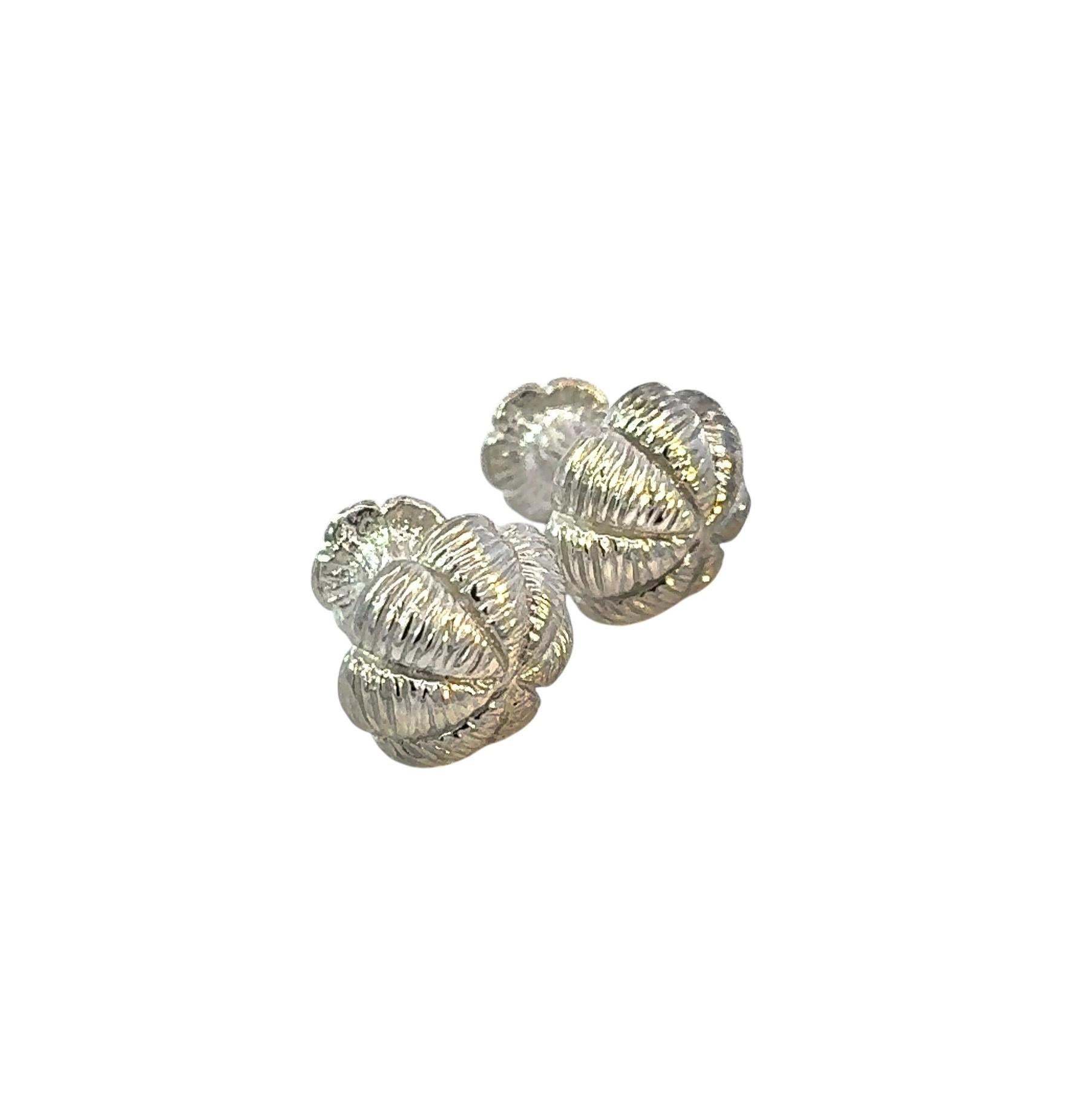 Tiffany & Co Mushroom Cufflinks Sterling Silver 11.60 Grams Estate For Sale 4