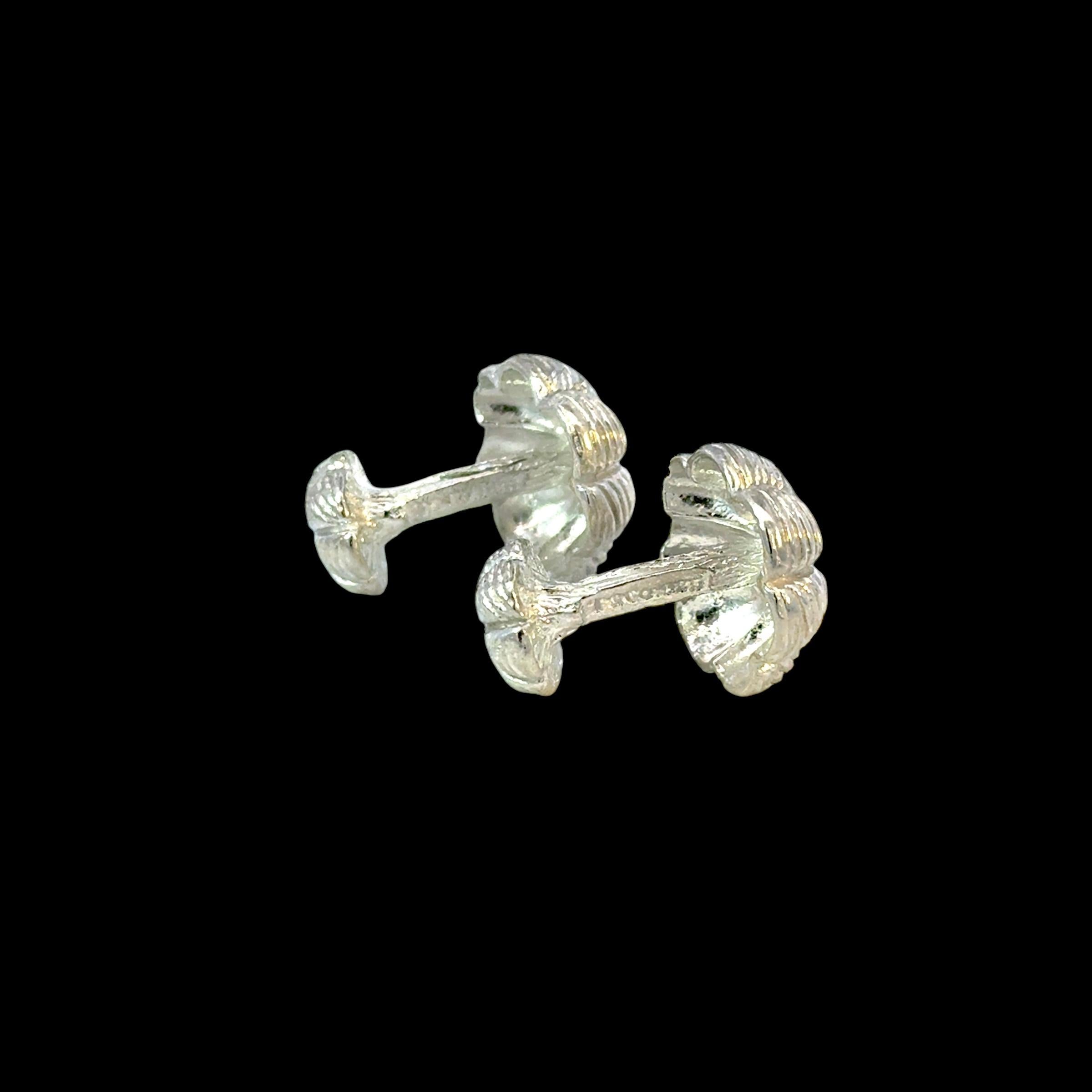 Tiffany & Co Mushroom Cufflinks Sterling Silver 11.60 Grams Estate For Sale 5
