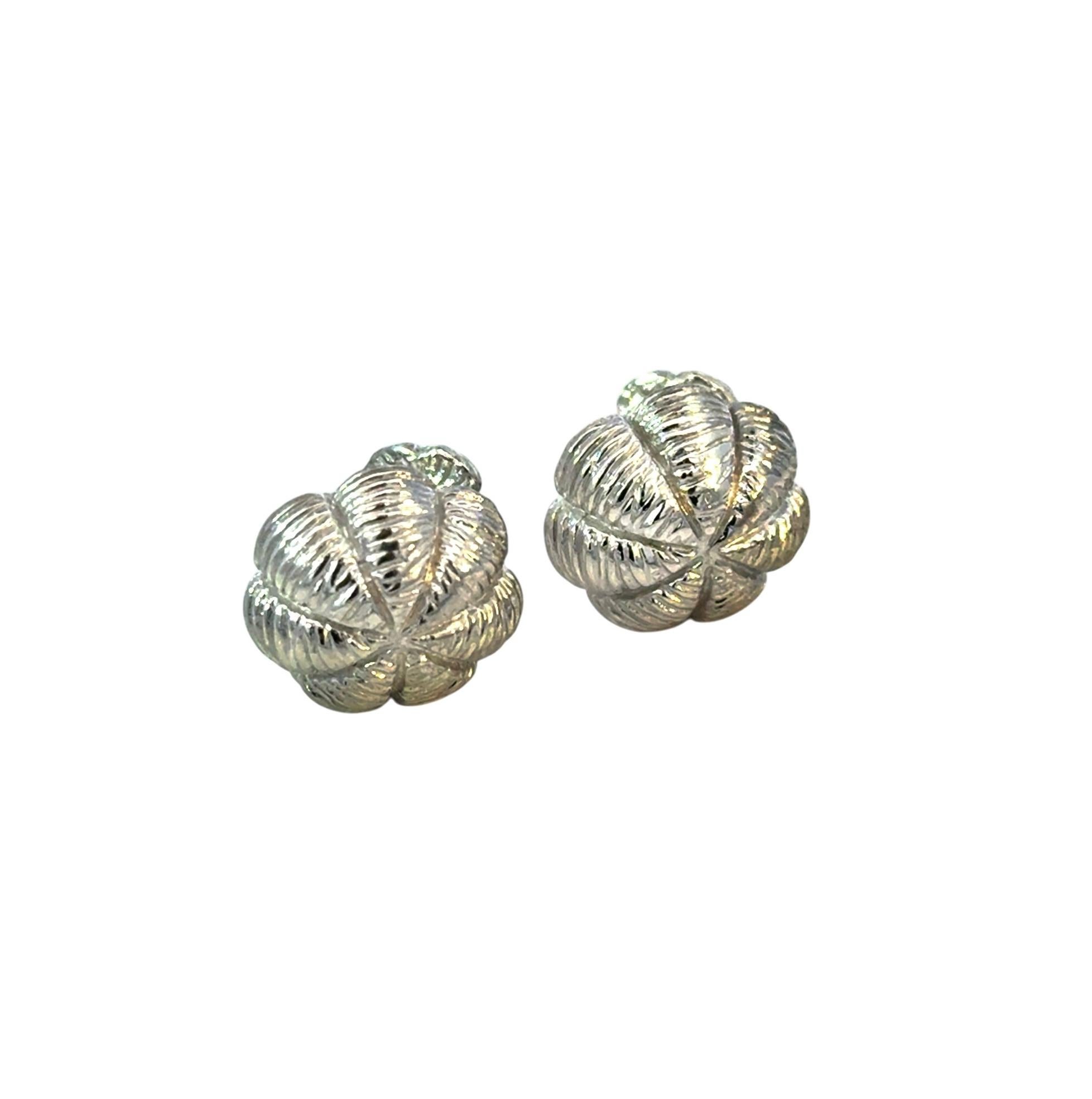 Tiffany & Co Mushroom Cufflinks Sterling Silver 11.60 Grams Estate For Sale