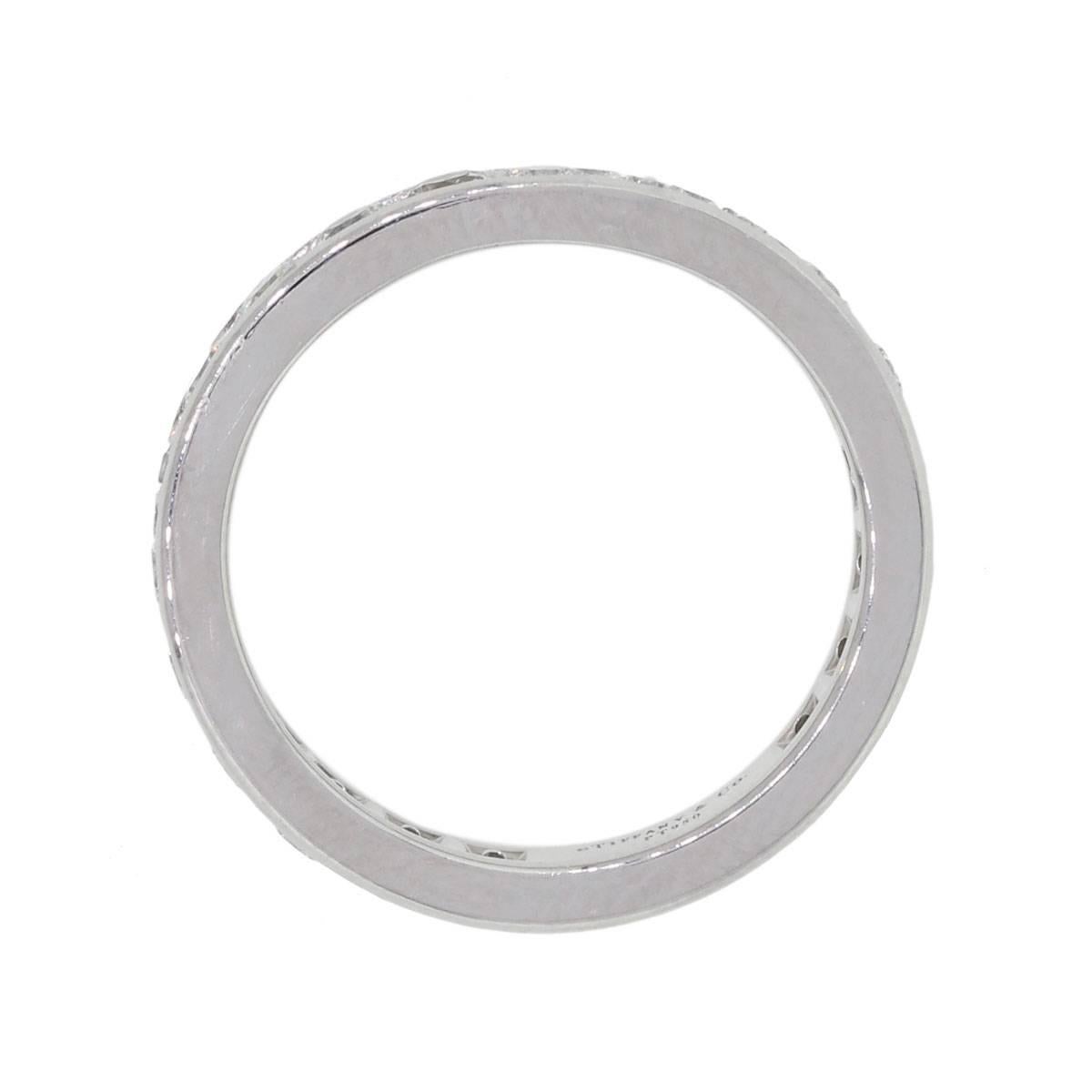 Tiffany & Co. Natural Diamond Channel Set Platinum Eternity Ring In Stock

This stunning Tiffany & Co. eternity ring features natural diamonds channel-set in luxurious platinum. The continuous row of brilliant diamonds offers timeless elegance and