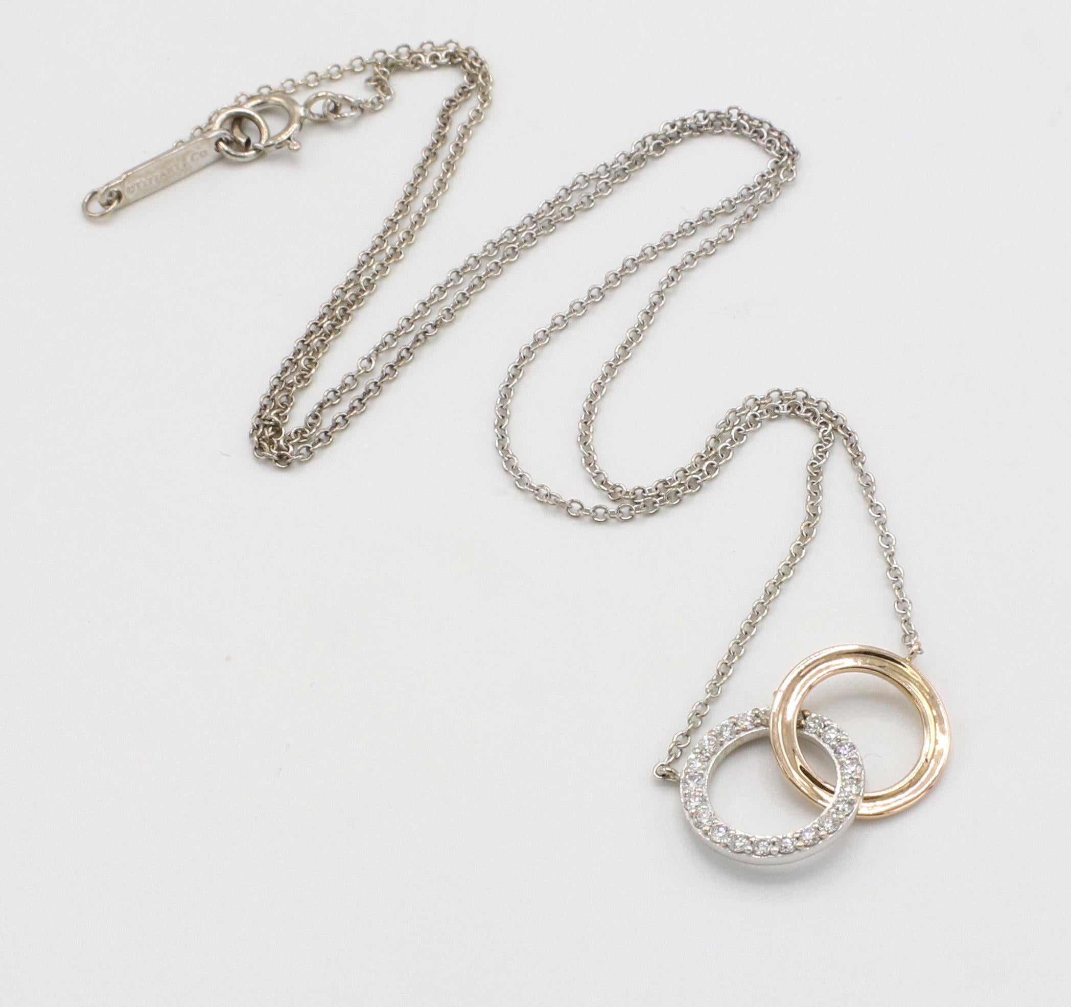 double ring necklace tiffany