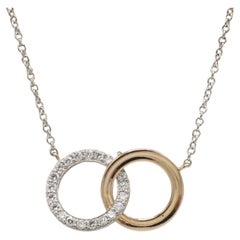 Tiffany & Co. Natural Diamond Double Interlocking Circles Pendant Necklace