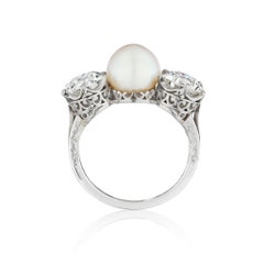 Tiffany & Co. Natural Pearl and Diamond Ring